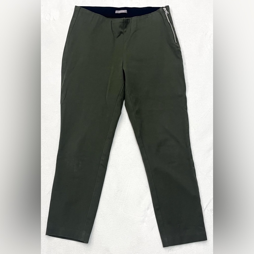 Maurices Women’s Olive Green Elastic Pull-On Side Zipper Business Casual Pants